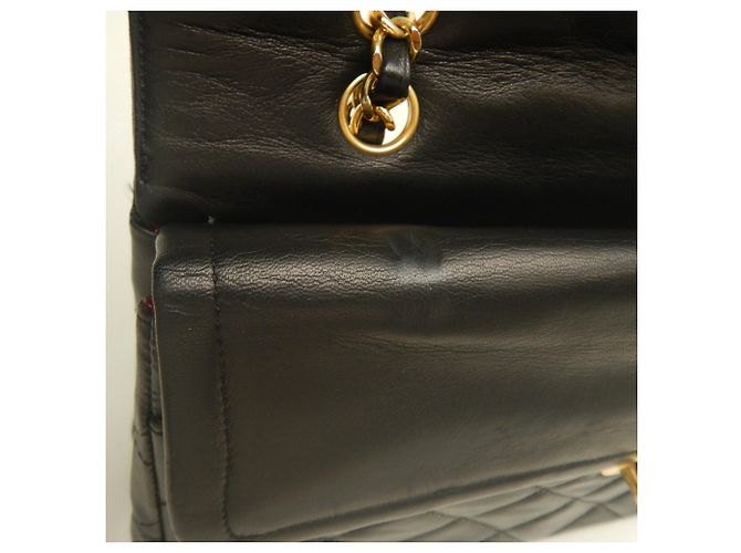 Bolsa de Ombro Chanel Double Flap com Corrente Preto - vista 21
