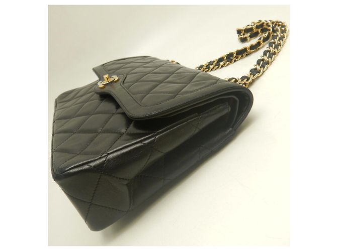 Bolsa de Ombro Chanel Double Flap com Corrente Preto - vista 4