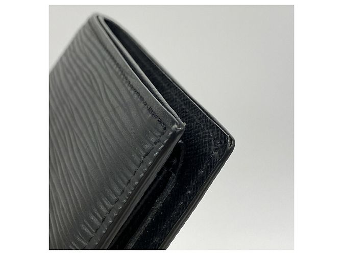 Louis Vuitton Epi Portefeuille Marco NM Wallet Nero - vista 7