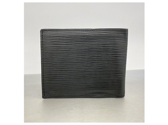 Louis Vuitton Epi Portefeuille Marco NM Wallet Nero - vista 9