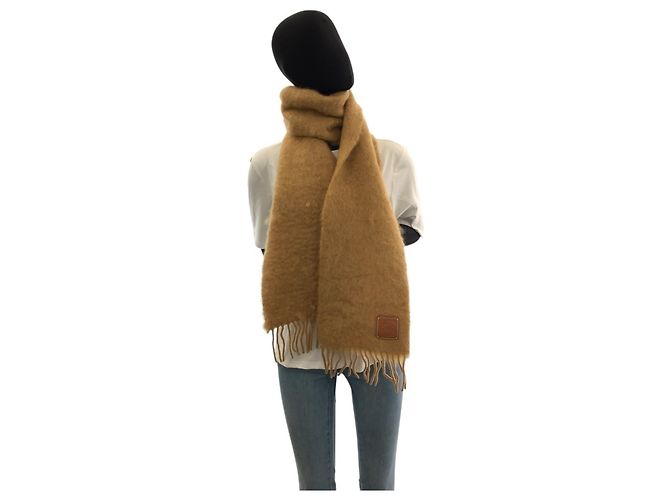 Cachecol de mohair bege Anagram LOEWE - vista 10