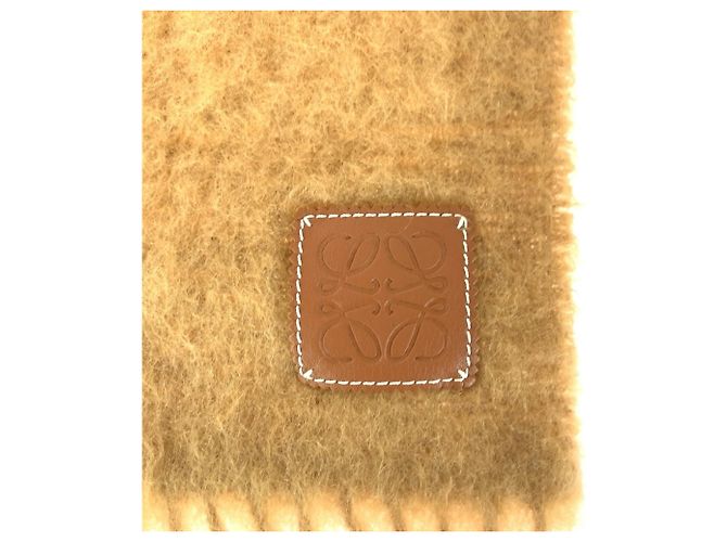 Cachecol de mohair bege Anagram LOEWE - vista 4