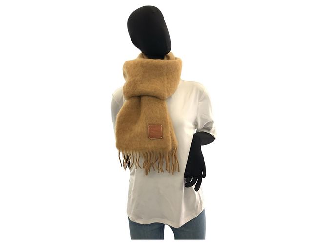 Cachecol de mohair bege Anagram LOEWE - vista 9