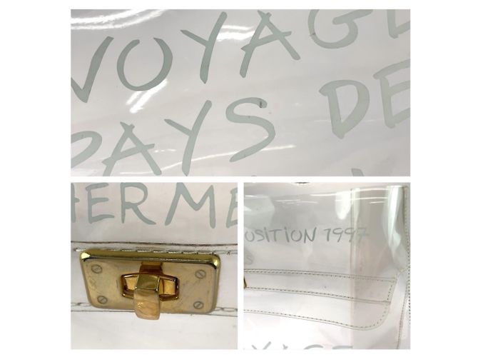 Hermès Sac à main Hermes Kelly Vinyl Blanc - vue 5