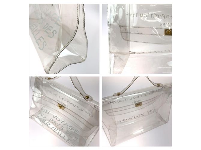 Hermès Sac à main Hermes Kelly Vinyl Blanc - vue 6