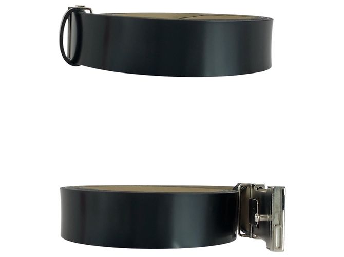Alfred Dunhill Dunhill Gürtel aus schwarzem Leder - Ansicht 3