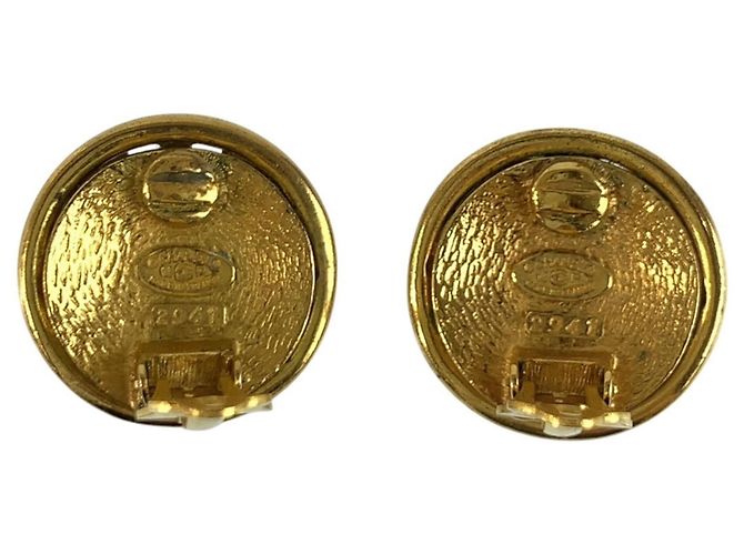 Chanel Vintage Coco Mark vergoldete Clip-Ohrringe Golden - Ansicht 3
