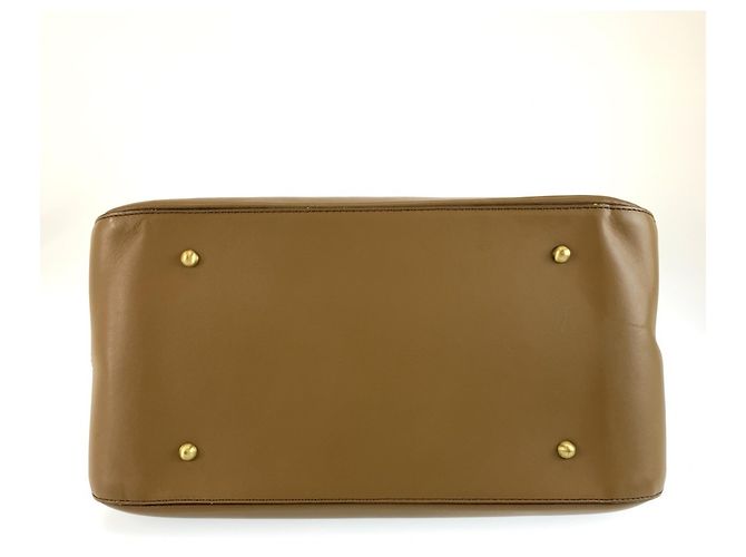 Borsa a mano Burberry in pelle marrone - vista 10