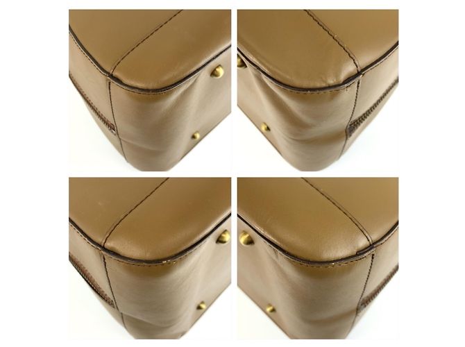 Borsa a mano Burberry in pelle marrone - vista 4