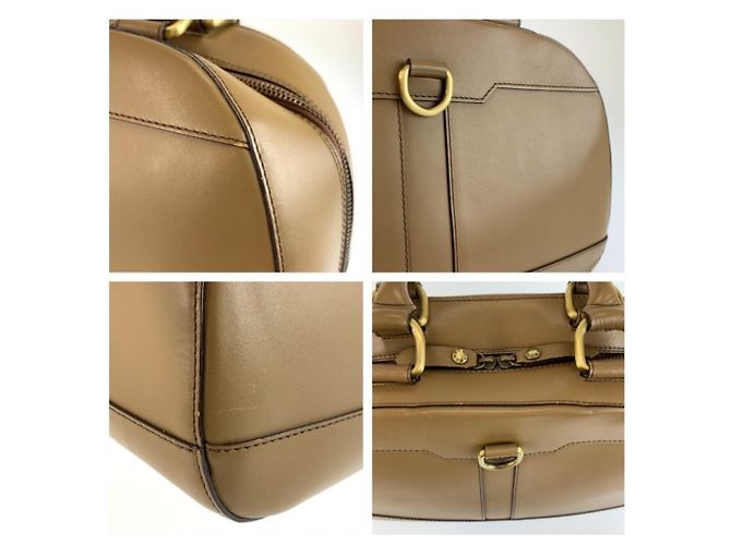 Borsa a mano Burberry in pelle marrone - vista 5