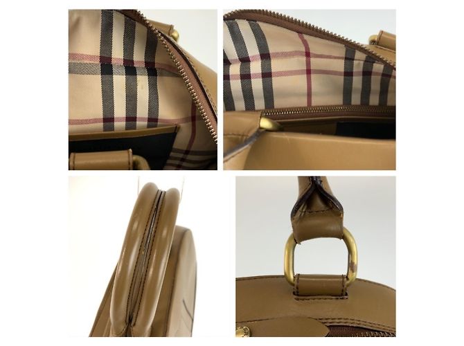 Borsa a mano Burberry in pelle marrone - vista 6