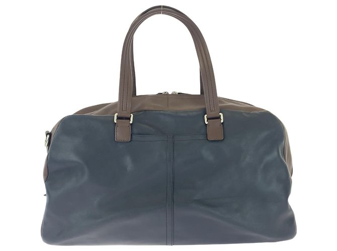 Sac 2-way COACH Lexington Marron Bleu Marine - vue 2