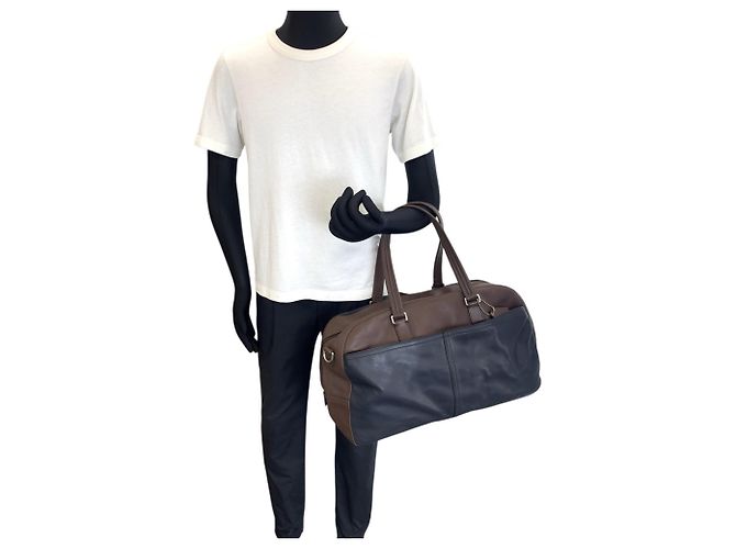 Sac 2-way COACH Lexington Marron Bleu Marine - vue 7