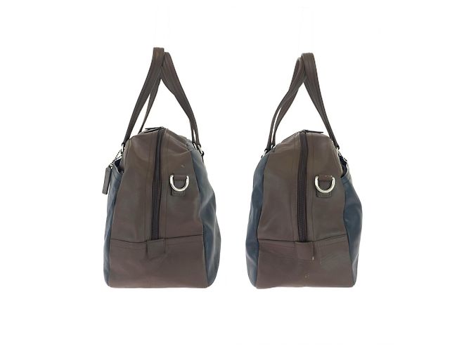 Sac 2-way COACH Lexington Marron Bleu Marine - vue 8