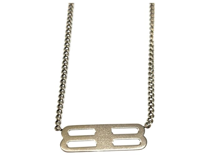 Collar Balenciaga BB Icon chapado en plata - vista 2