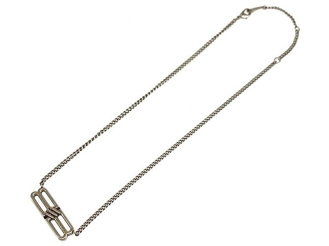 Collar Balenciaga BB Icon chapado en plata - vista 3
