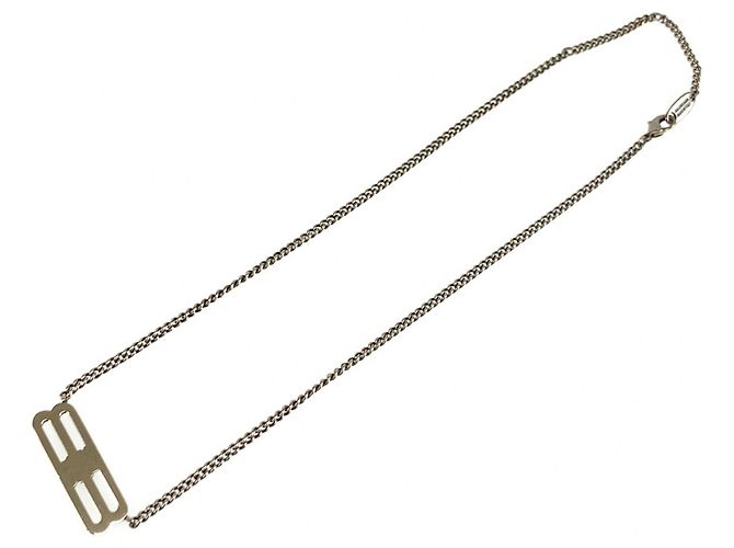 Collar Balenciaga BB Icon chapado en plata - vista 4