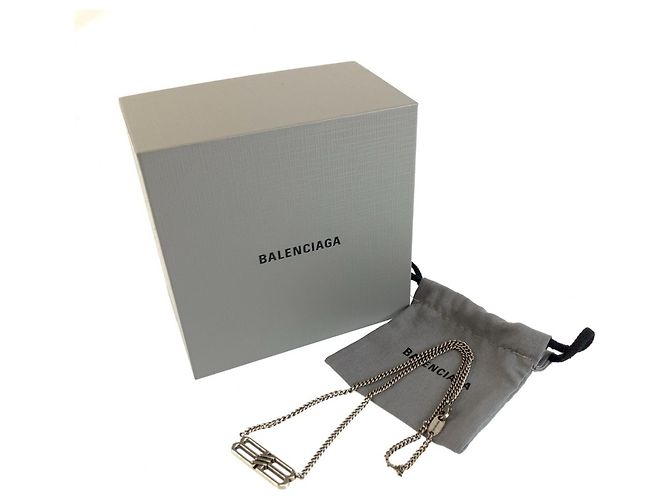 Collar Balenciaga BB Icon chapado en plata - vista 8
