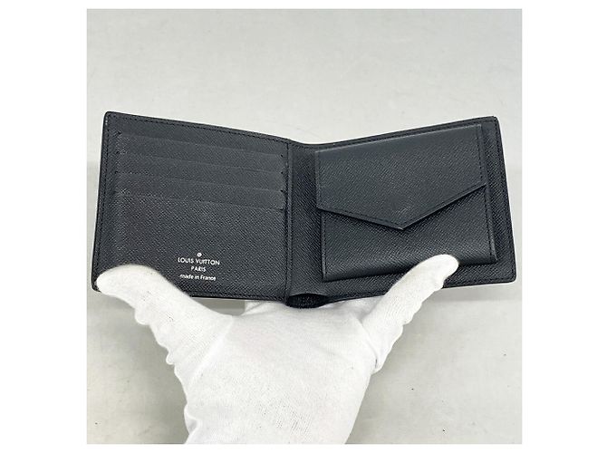 Louis Vuitton Monogram Eclipse Portefeuille Marco NM Wallet Negro - vista 3