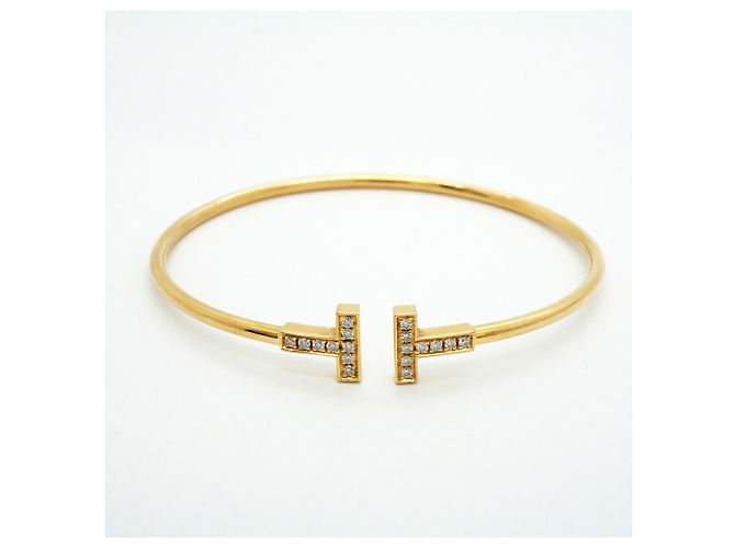 Autre Marque Bracciale rigido Tiffany & Co. T-Wire in oro giallo 18K - vista 4