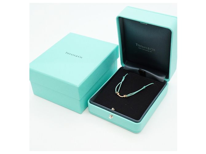 Autre Marque Bracciale in cordino mini con charm T Smile Tiffany & Co. Blu - vista 6
