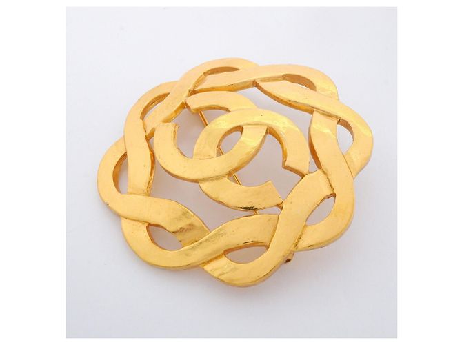 Broche Chanel banhada a ouro Dourado - vista 2