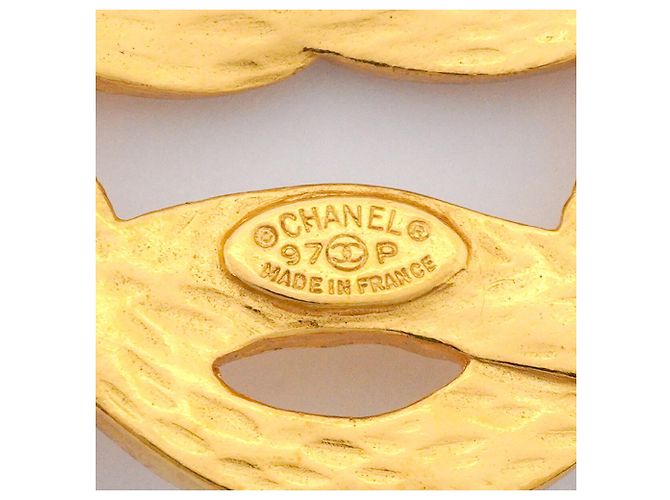 Broche Chanel banhada a ouro Dourado - vista 4