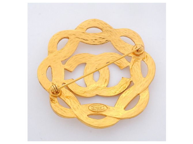 Broche Chanel banhada a ouro Dourado - vista 5