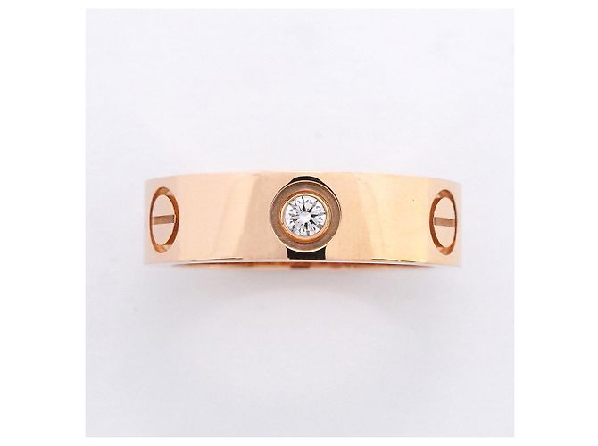 Anello Cartier Love in oro rosa 18K con diamanti - vista 2