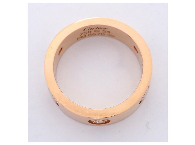 Anello Cartier Love in oro rosa 18K con diamanti - vista 3