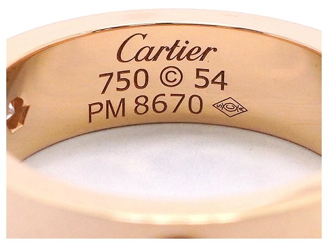 Anello Cartier Love in oro rosa 18K con diamanti - vista 4