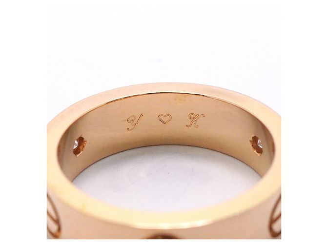 Anello Cartier Love in oro rosa 18K con diamanti - vista 6