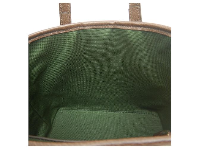 Mala Tote Gucci Small GG Supreme tela e couro bege - vista 16