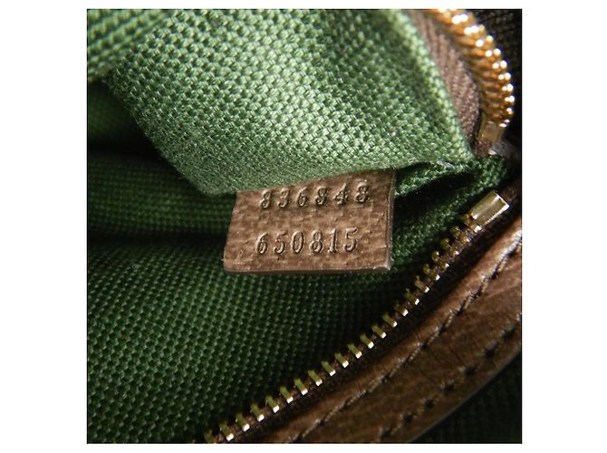 Mala Tote Gucci Small GG Supreme tela e couro bege - vista 19