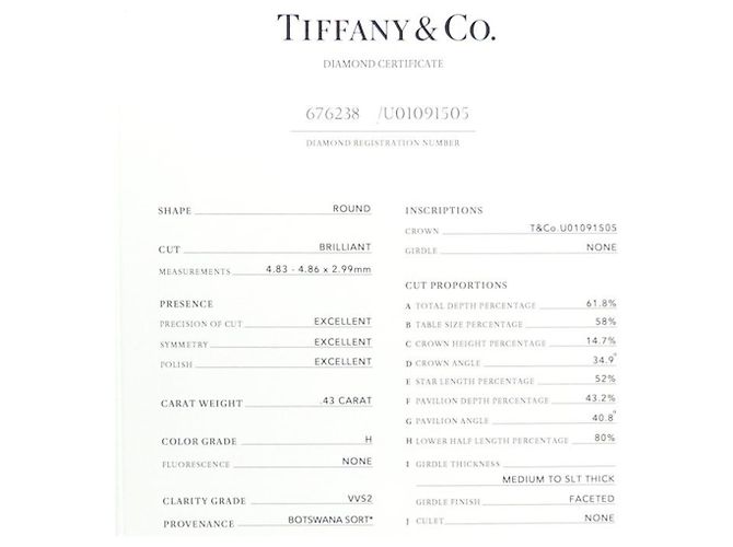 Autre Marque Bague de fiançailles Tiffany Ribbon en diamant - vue 6
