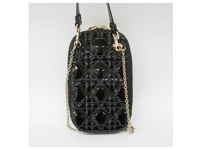 Christian Dior Cannage Schultertasche Schwarz - Ansicht 12