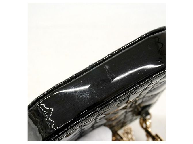 Christian Dior Cannage Schultertasche Schwarz - Ansicht 7