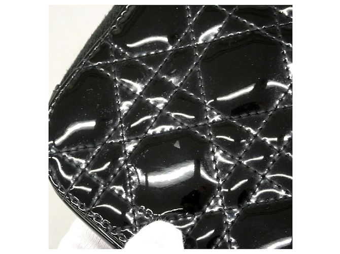 Christian Dior Cannage Schultertasche Schwarz - Ansicht 9