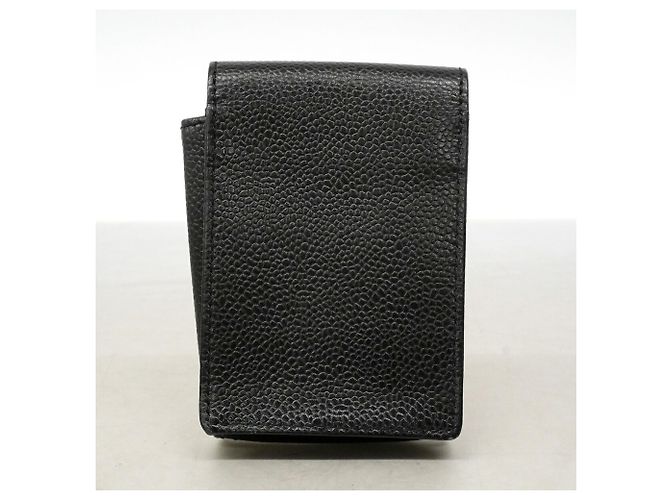Chanel Black Grained Calfskin Cigarette Case - view 9