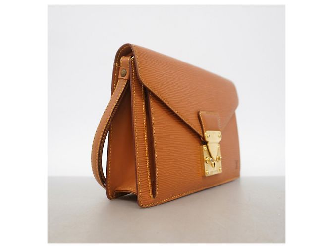 Louis Vuitton Epi Pochette Sellier Dragonne Clutch Bag Marron - vue 2