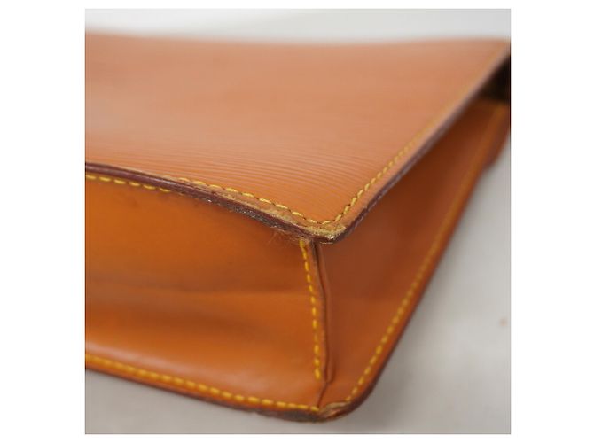 Louis Vuitton Epi Pochette Sellier Dragonne Clutch Bag Marron - vue 6