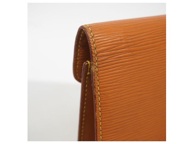 Louis Vuitton Epi Pochette Sellier Dragonne Clutch Bag Marron - vue 7