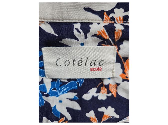 Blusa floral - Acoté Cotélac Branco Azul Multicor Laranja - vista 3