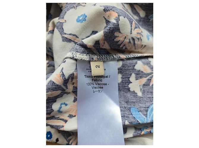 Blusa floral - Acoté Cotélac Branco Azul Multicor Laranja - vista 4