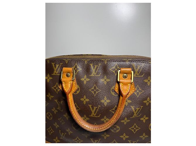 Sac Louis Vuitton Alma PM Monogram Couro Castanho Marrom Monograma - vista 2