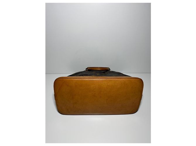 Sac Louis Vuitton Alma PM Monogram Couro Castanho Marrom Monograma - vista 4