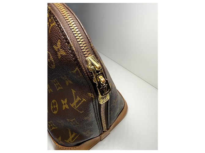 Sac Louis Vuitton Alma PM Monogram Couro Castanho Marrom Monograma - vista 7