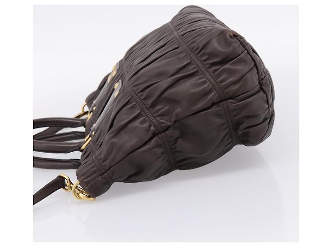 Prada Gaufre Nappa Leather Large Brown - view 3