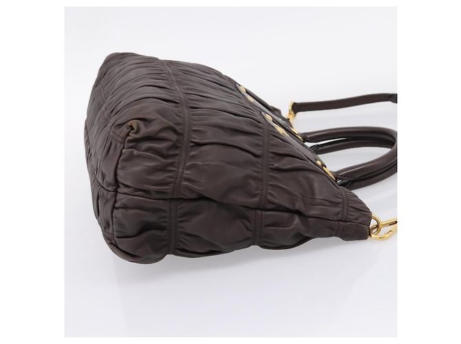 Prada Gaufre Nappa Leather Large Brown - view 4
