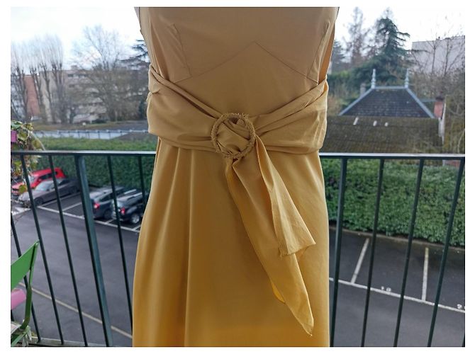 Vestido amarillo Prada de algodón - vista 3